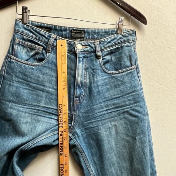 Frank & Oak Karen kick flare fit denim jeans Sz 27 - Picture 10 of 12